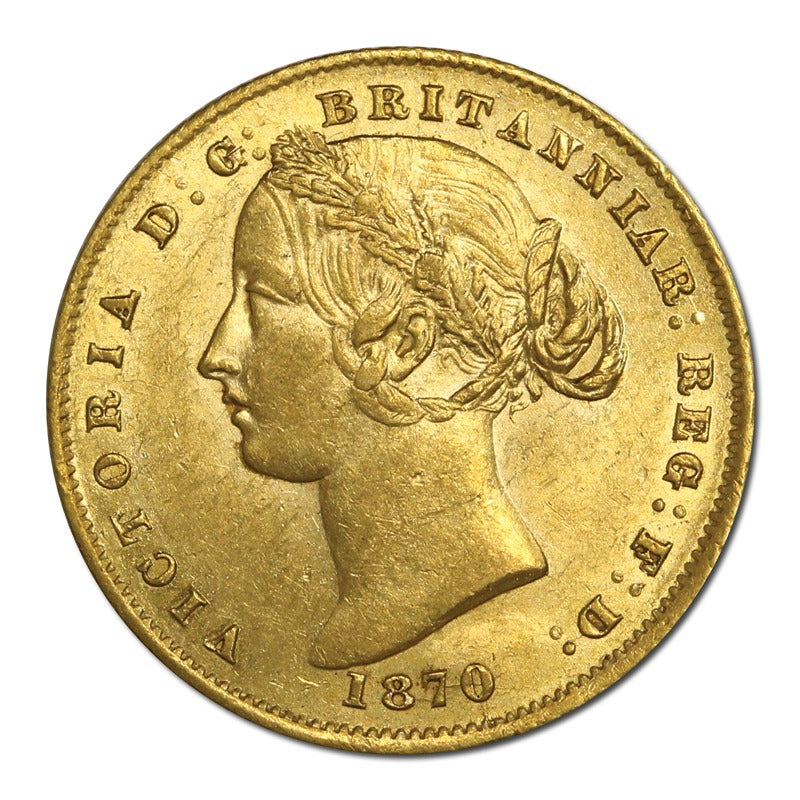 1870 Sydney Mint Victoria Type II Gold Sovereign EF+/nUNC