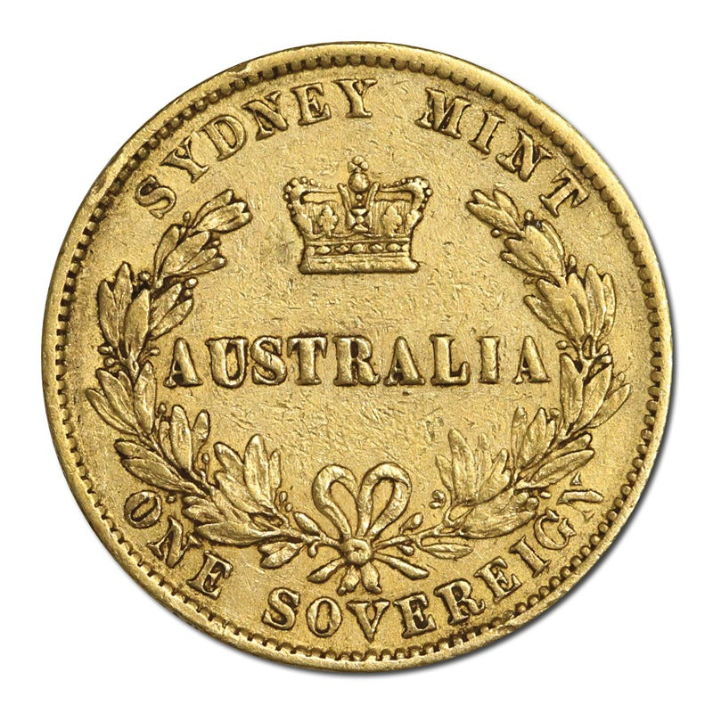 1870 Sydney Mint Victoria Type II Gold Sovereign FINE
