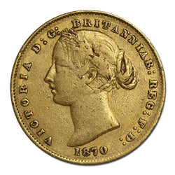 1870 Sydney Mint Victoria Type II Gold Sovereign FINE