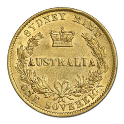 1870 Sydney Mint Victoria Type II Gold Sovereign nVF/VF