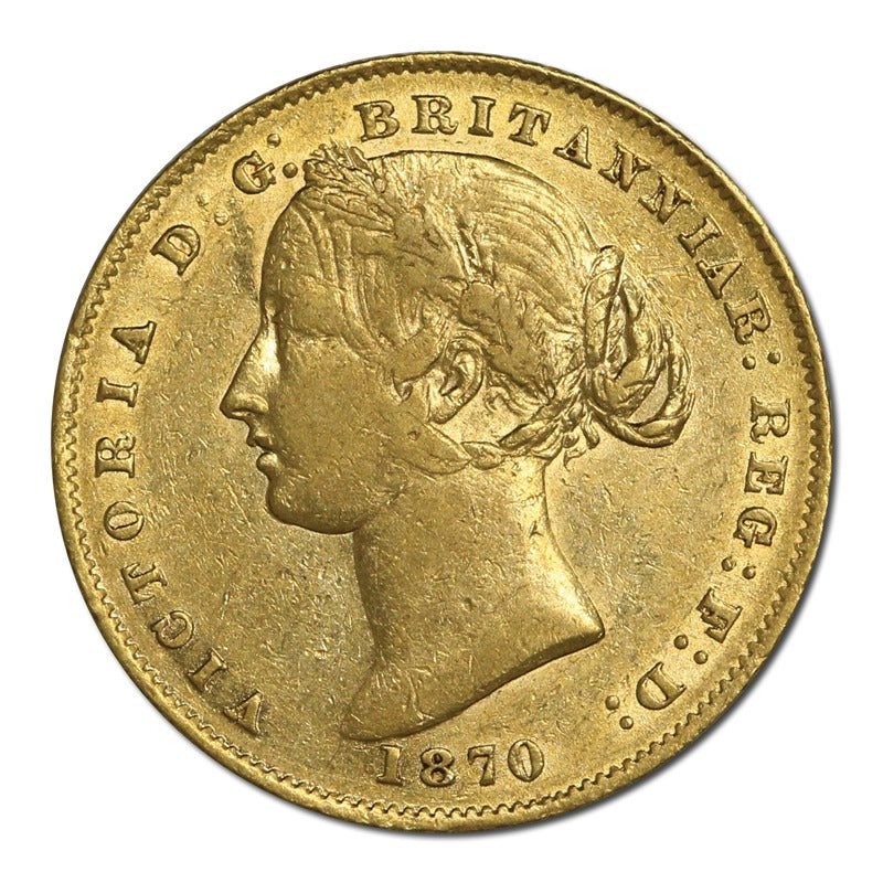 1870 Sydney Mint Victoria Type II Gold Sovereign nVF/VF