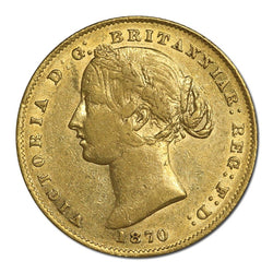 1870 Sydney Mint Victoria Type II Gold Sovereign nVF/VF