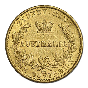 1870 Sydney Mint Victoria Type II Gold Sovereign nVF