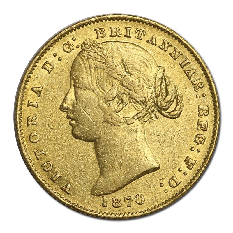 1870 Sydney Mint Victoria Type II Gold Sovereign nVF