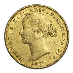 1870 Sydney Mint Victoria Type II Gold Sovereign nVF