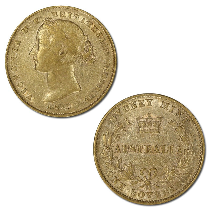 1870 Sydney Mint Gold Sovereign FINE+/nVF