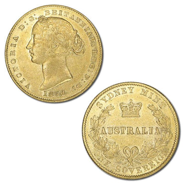 1870 Sydney Mint Victoria Type II Gold Sovereign nVF