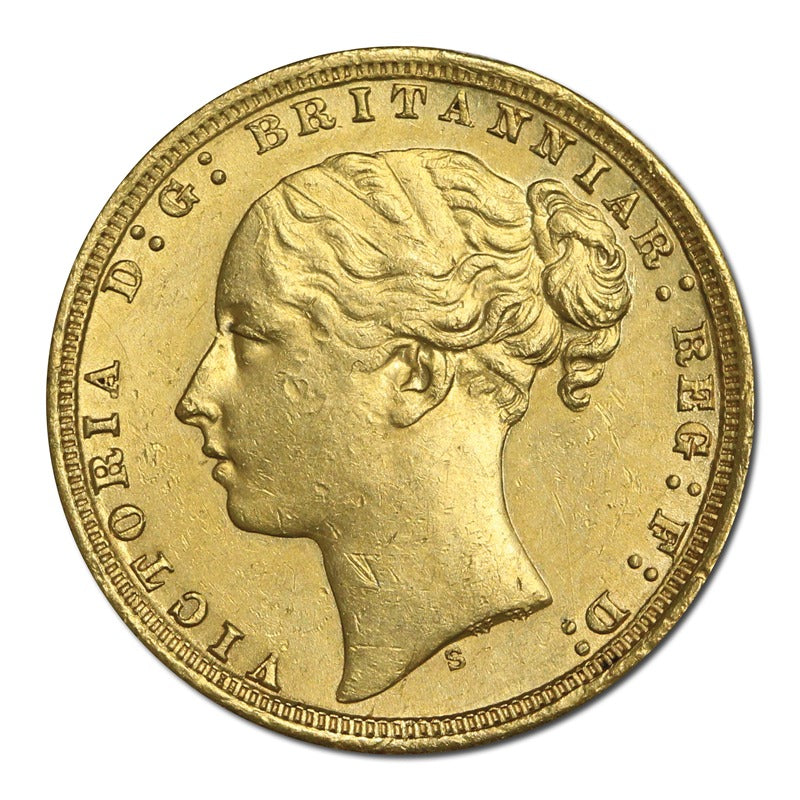 1871 Sydney Young Head St George Gold Sovereign EF