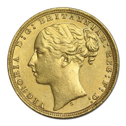 1871 Sydney Young Head St George Gold Sovereign EF