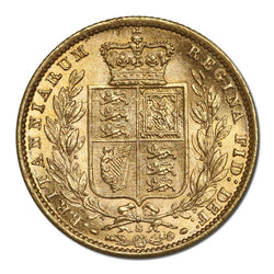 1871 Sydney Victoria Young Head Shield Gold Sovereign UNC