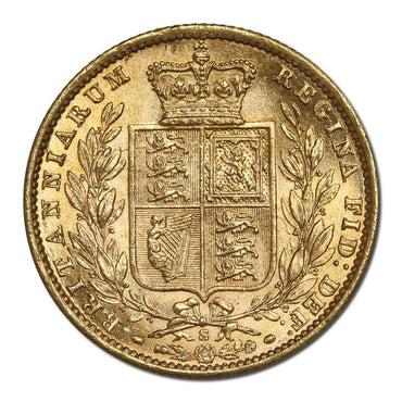 1871 Sydney Victoria Young Head Shield Gold Sovereign UNC
