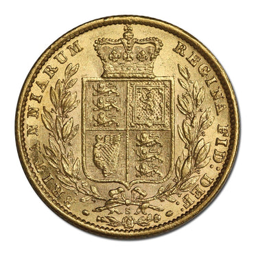 1871 Sydney Victoria Young Head Shield Sovereign VF+/EF
