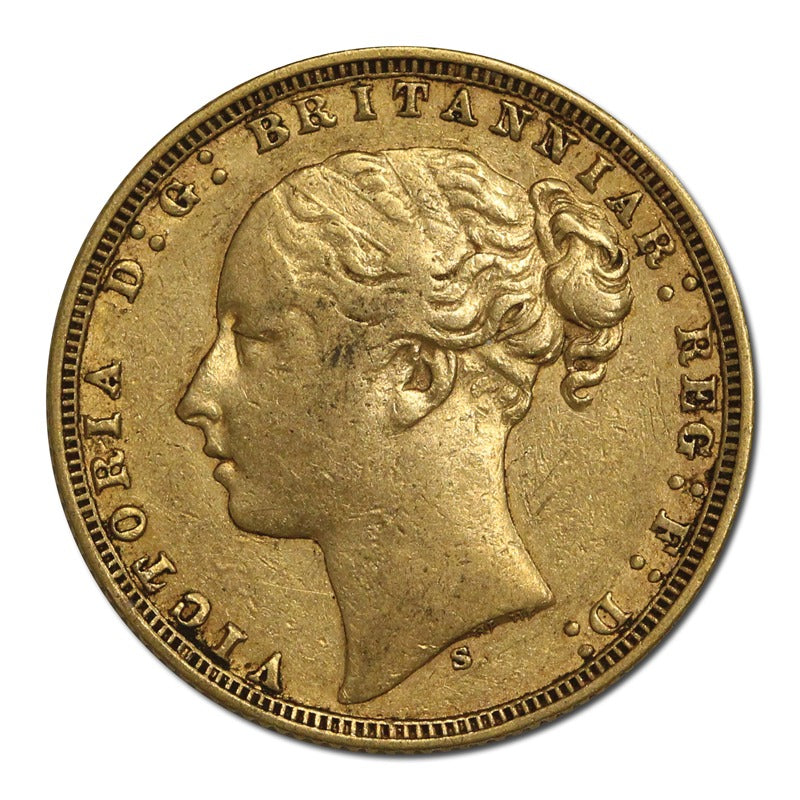 1871 Sydney Young Head St George Gold Sovereign nVF