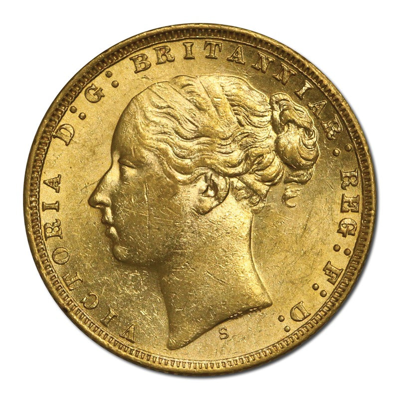 1872 Sydney Victoria Y/H St.George Gold Sovereign Lustrous UNC