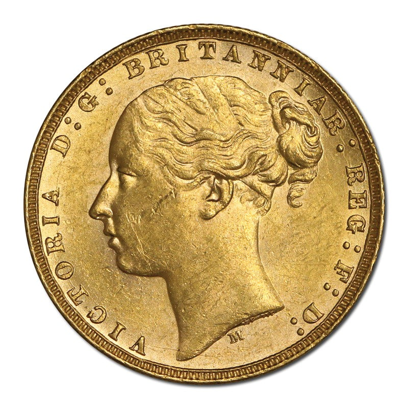 1873 Melbourne St George Gold Sovereign Lustrous UNC