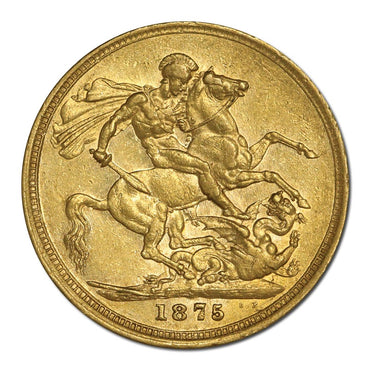 1875 Melbourne Victoria St.George Gold Sovereign VF