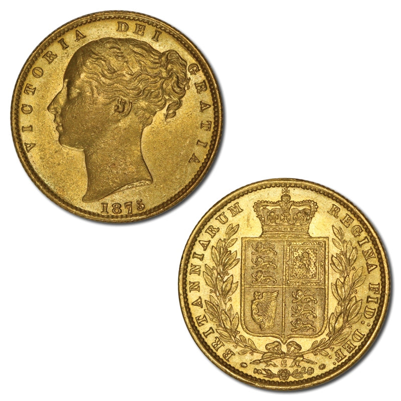 1875 Sydney Shield Gold Sovereign nEF/EF