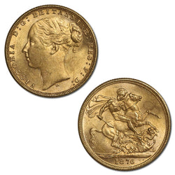 1876 Melbourne St George Gold Sovereign 'The Douro Cargo'