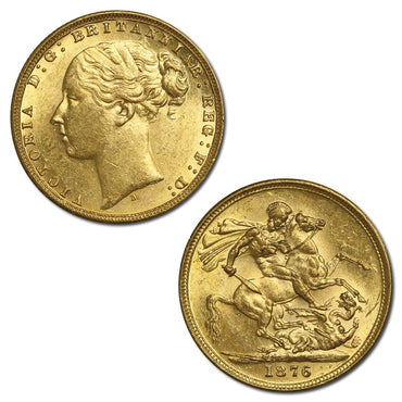1876 Melbourne Gold Sovereign St George 'The Douro Cargo' UNC