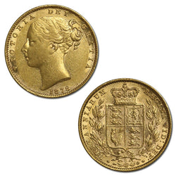 1878 Sydney Victoria Young Head Shield Gold Sovereign VF+
