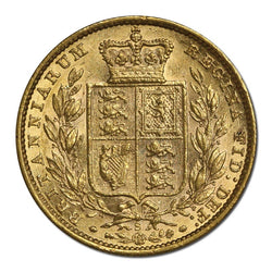 1878 Sydney Victoria Young Head Shield Gold Sovereign VF+
