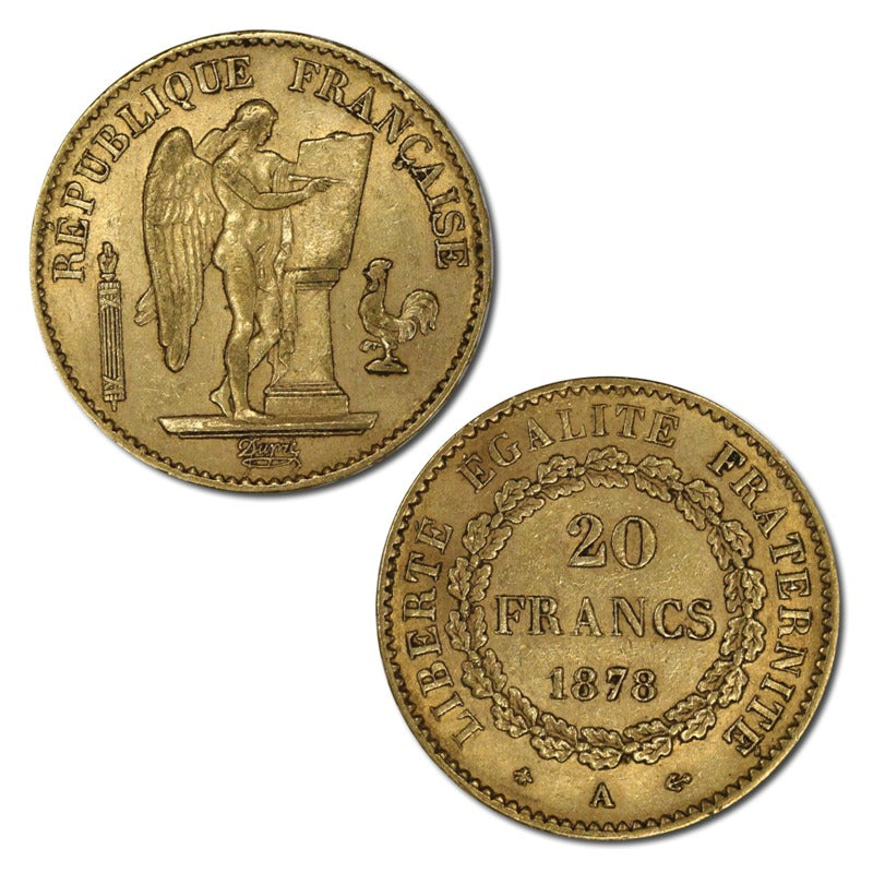 France 1878 A 20 Francs Gold FINE-VF