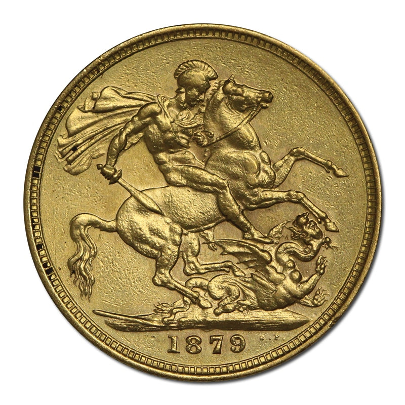 1879 Melbourne Gold Sovereign St George Lustrous nUNC