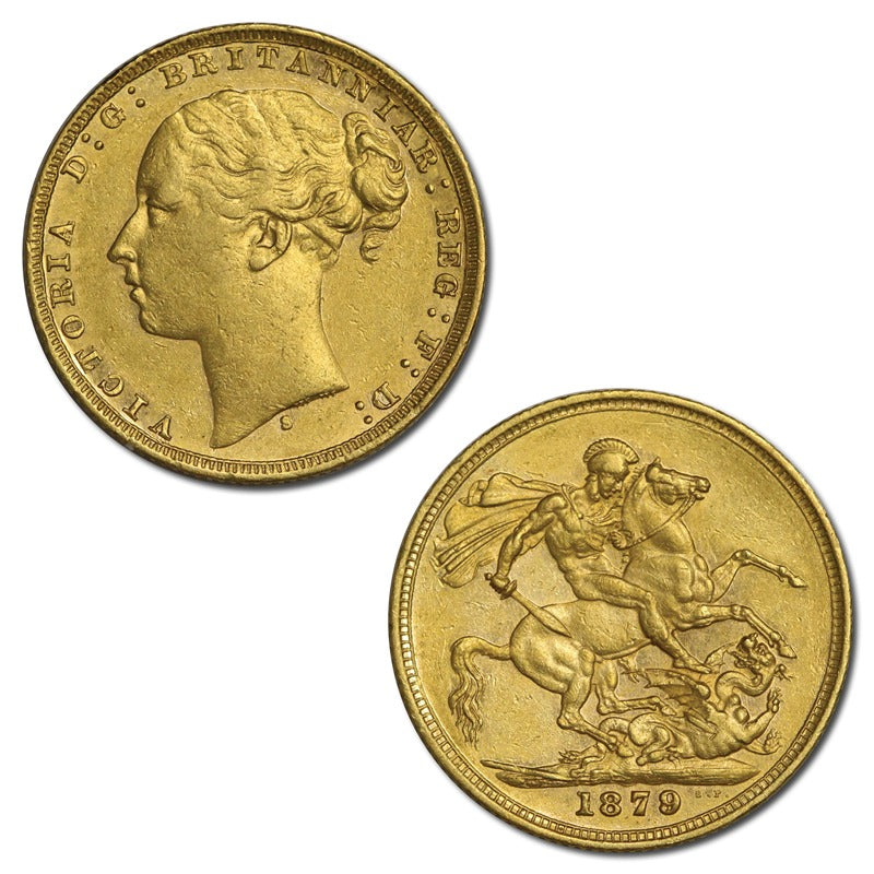 1879 Sydney Victoria Young Head St.George Gold Sovereign EF