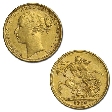 1879 Sydney Victoria Young Head St.George Gold Sovereign EF