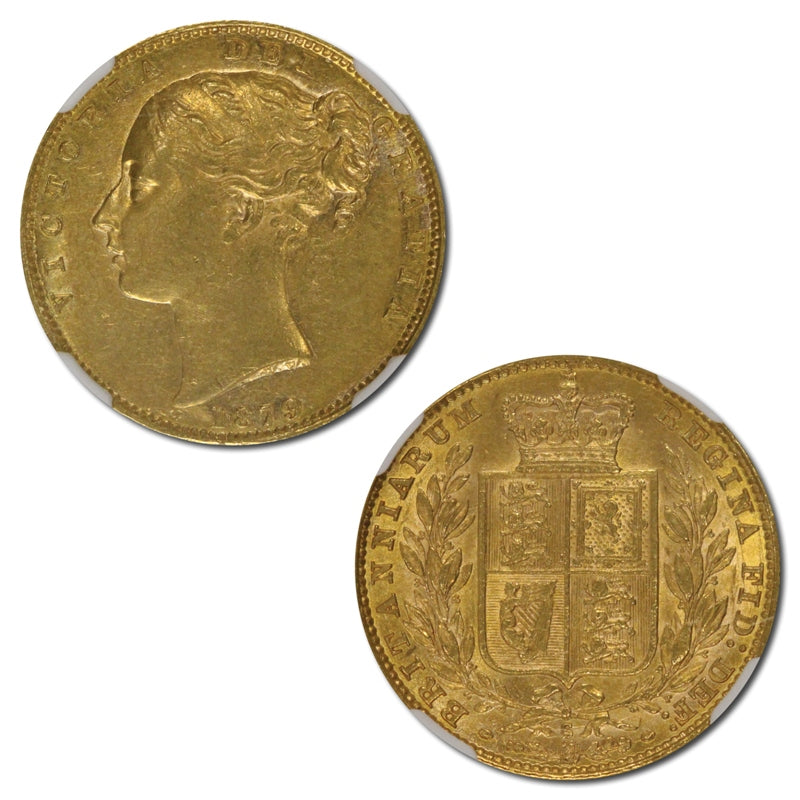 1879 Sydney Shield Gold Sovereign NGC AU55