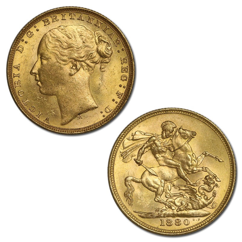 1880 Melbourne St George Gold Sovereign "THE DOURO CARGO"