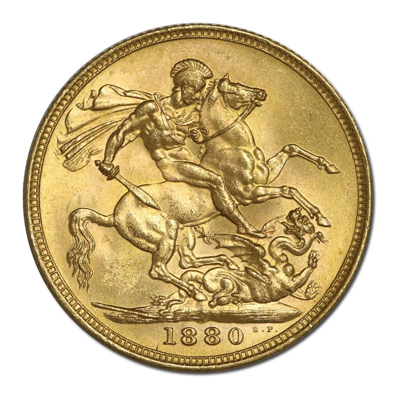 1880 Melbourne St George Gold Sovereign "THE DOURO CARGO"