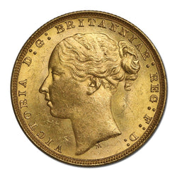 1880 Melbourne St George Gold Sovereign "THE DOURO CARGO"