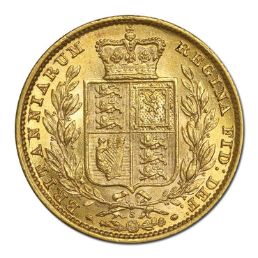 1880 Sydney Victoria Young Head Shield Gold Sovereign EF