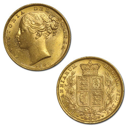 1880 Sydney Victoria Young Head Shield Gold Sovereign CHOICE UNC
