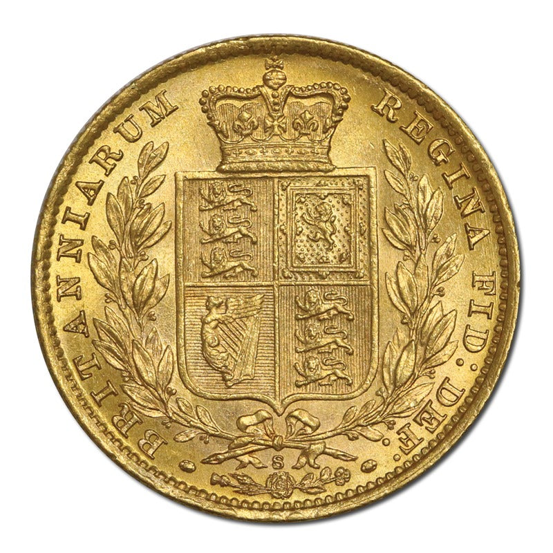1880 Sydney Victoria Young Head Shield Gold Sovereign CHOICE UNC
