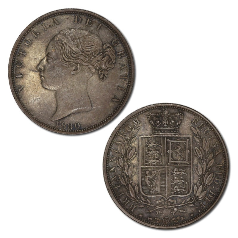 Great Britain 1880 Victoria Silver Halfcrown EF