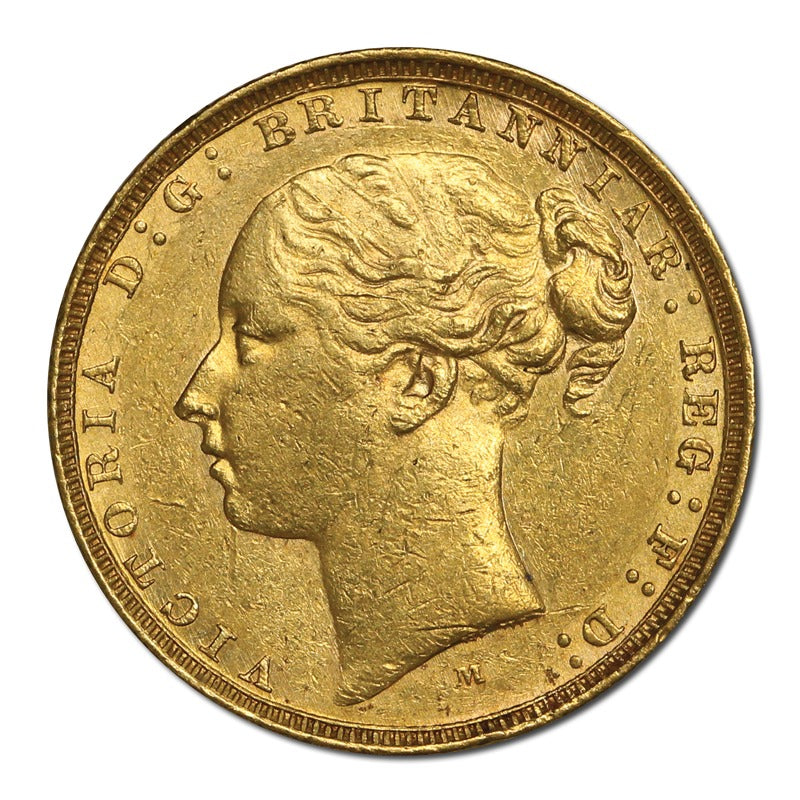 1881 Melbourne Victoria Y/H St George Gold Sovereign VF