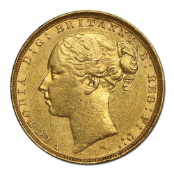 1881 Melbourne Victoria Y/H St George Gold Sovereign VF