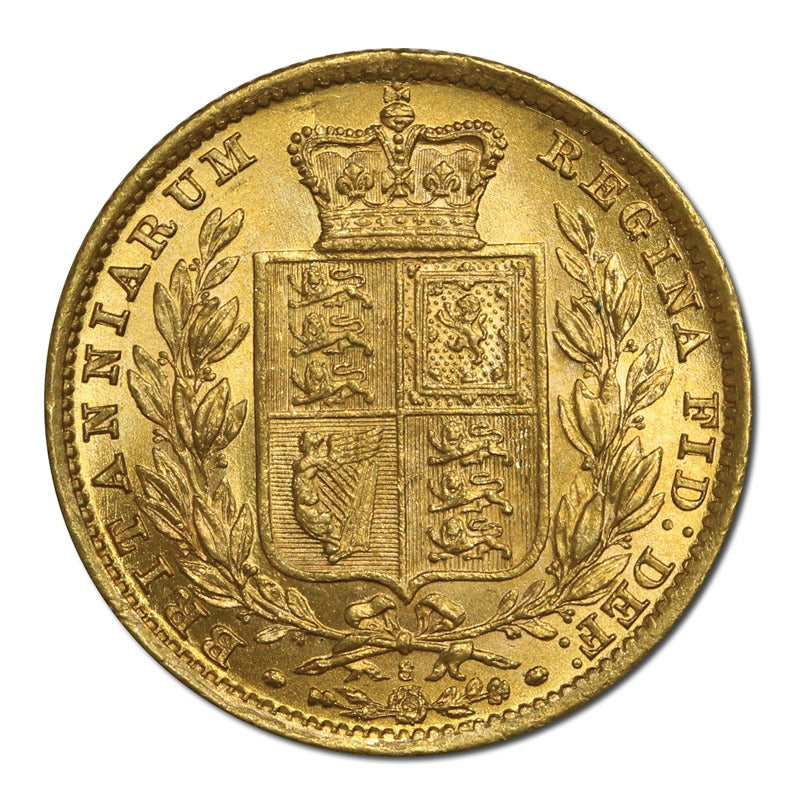1881 Sydney Victoria Young Head Shield Gold Sovereign CHOICE UNC