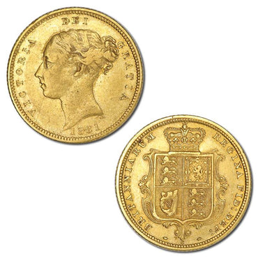 1881 Sydney Young Head Shield Half Sovereign nVF