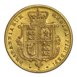 1882 Melbourne Victoria Gold Half Sovereign VARIETY TYPE 4 OBVERSE