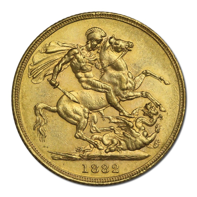 1882 Sydney Victoria Y/H St George Gold Sovereign EF