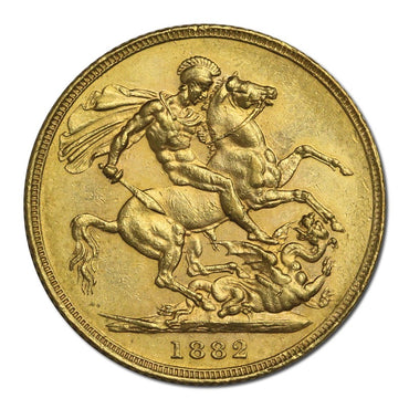 1882 Sydney Victoria Y/H St George Gold Sovereign EF