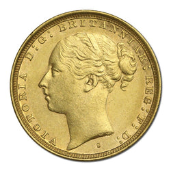 1884 Sydney Victoria Y/H St. George Gold Sovereign EF