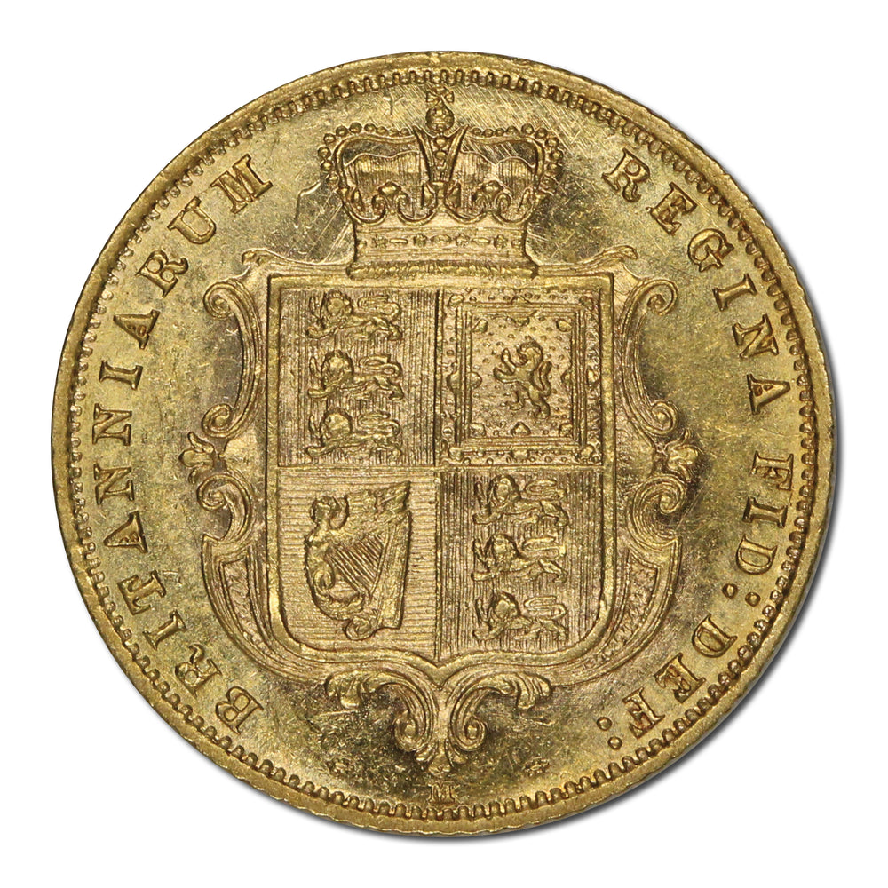 1884 Melbourne Gold Half Sovereign Lustrous UNC