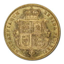 1884 Melbourne Gold Half Sovereign Lustrous UNC