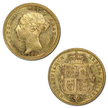 1884 Melbourne Gold Half Sovereign Lustrous UNC