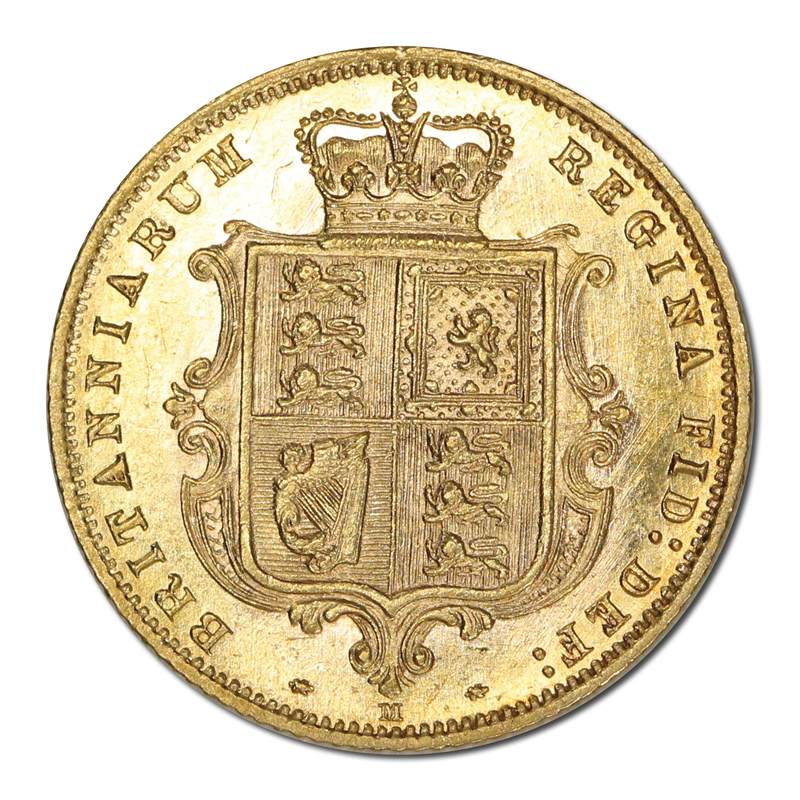 1884 Melbourne Gold Half Sovereign Lustrous UNC