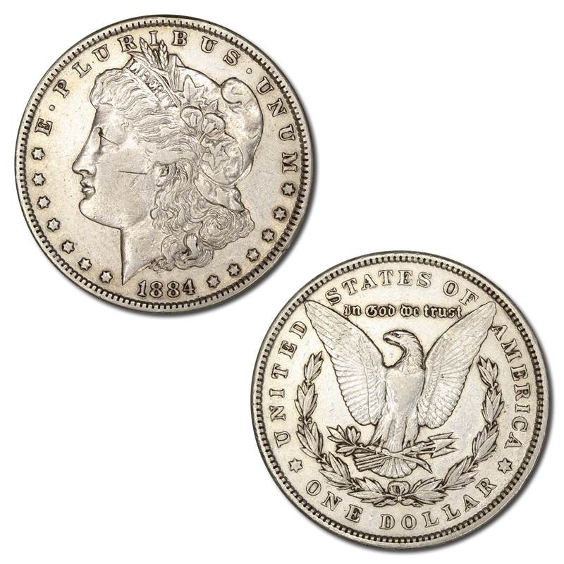 USA 1884 Philadelphia Morgan Silver Dollar